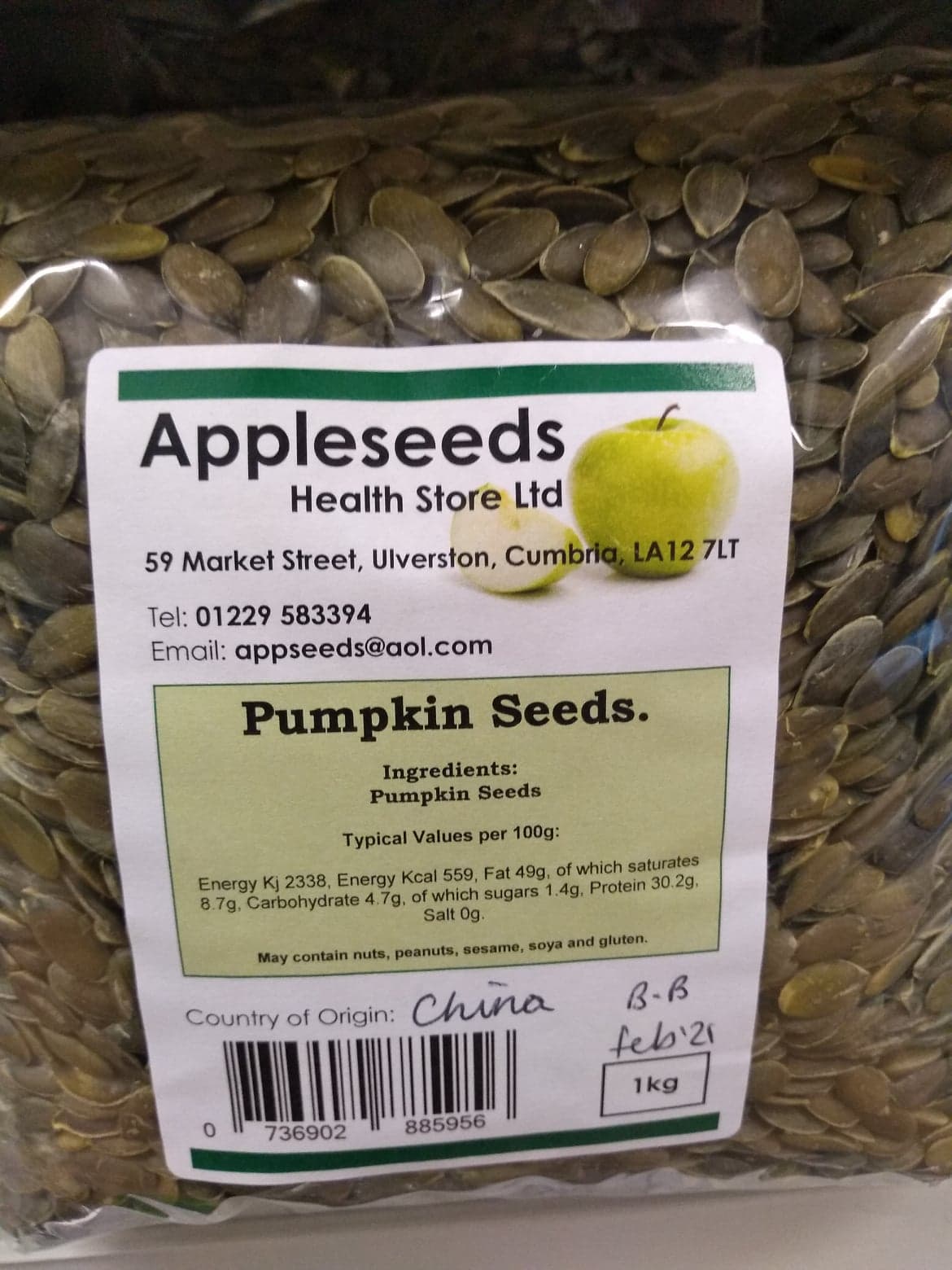 Pumpkin Seeds Appleseeds Health Store