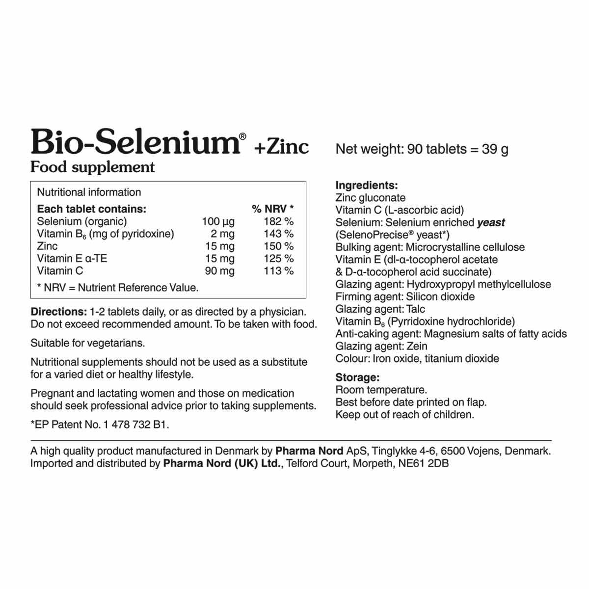 Pharma Nord Bio Selenium + Zinc tablets Appleseeds Health Store