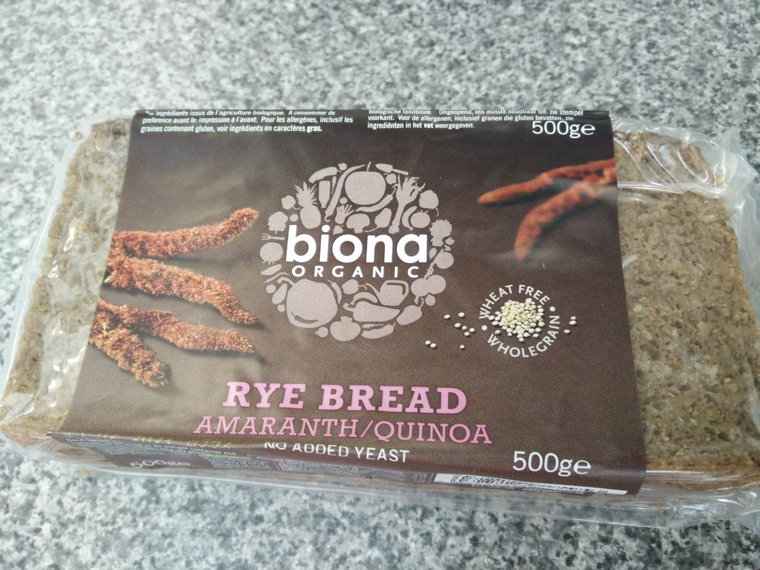 Biona Organic Rye Bread with Amaranth & Quinoa 500g Appleseeds Health