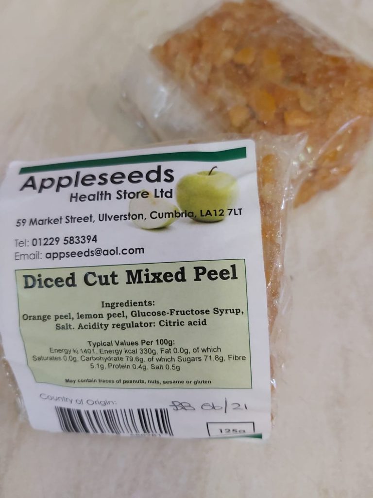 Mixed Peel diced cut 125g Appleseeds Health Store