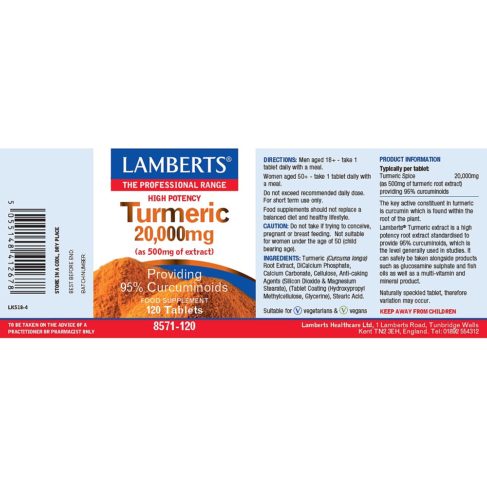 Lamberts Turmeric 20,000mg Appleseeds Health Store