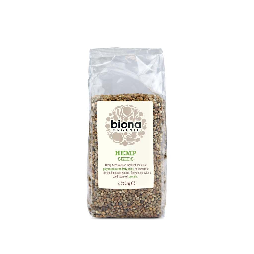 Biona Organic Hemp Seeds 250g Appleseeds Health Store