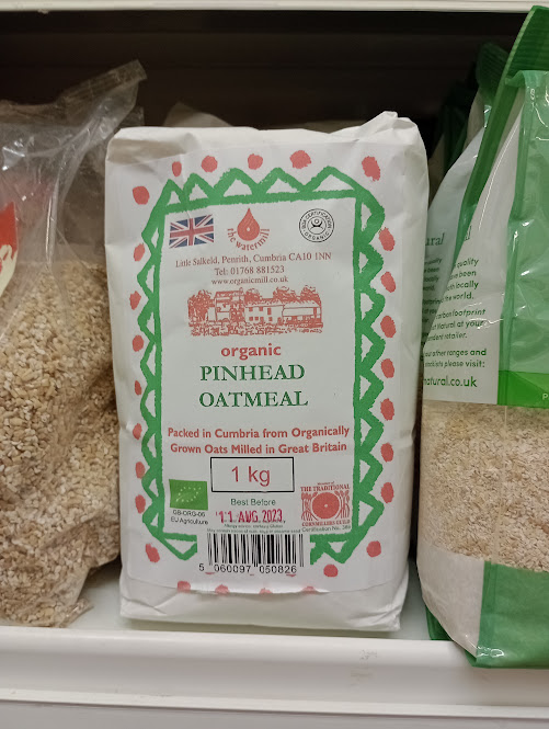 Little Selkeld Watermill Organic Oatmeal Coarse, pinhead 1kg